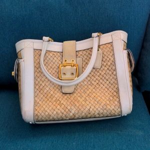 Coach small straw bag